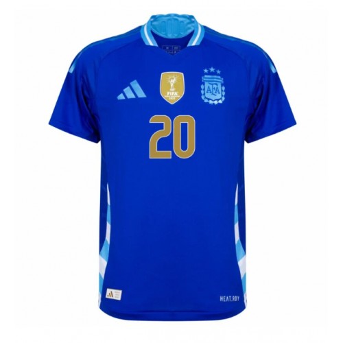 Argentina Alexis Mac Allister #20 Gostujuci Dres Copa America 2024 Kratak Rukavima